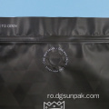 Pungi de ambalare din plastic cu fermoar, negre mat, personalizate